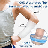 Allhercom Waterproof Kids Arm Cast Cover for Shower Reusable Cast Protector for Shower Full Arm Child Soft Comfortable Watertight Seal Keep Wounds Dry Bath Bandage Broken Hand Wrist Finger Arm Wound Cover