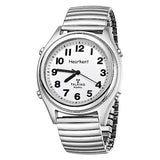 Hearkent Atomic Talking Watch for Blind and Visually impaired Stainless Steel Strech Band Best Gift for Elderly or Blind People