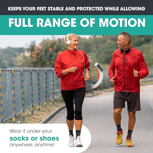 Modvel 2 Pack Ankle Brace Compression Sleeve Injury Recovery, Joint Pain FSA or HSA eligible Achilles Tendon Support, Plantar Fasciitis Foot Socks with Arch Support (Medium) (MV-151-M-BL) Foot Gear