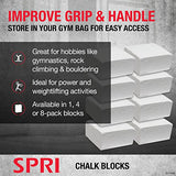 SPRI Chalk Block, 2oz. (8 Pack) for Gymnastics, Rock Climbing, Bouldering, Weight-Lifting,