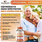 Liposomal Vitamin C Capsules (200 Pills 1500mg Buffered) High Absorption VIT C, Immune System & Collagen Booster, High Dose Fat Soluble Immunity Support Ascorbic Acid Supplement, Natural Vegan
