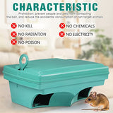 Qualirey 6 Pack Rat Bait Stations with 6 Keys Reusable Mouse Bait Stations Heavy Duty Bait Boxes for Rodents Outdoor Mouse Poison Holder Large Station Traps for Mice Pests, Bait Not Included (Green)