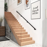 ROTHLEY Pipe Handrails for Indoor Stairs: 9.8FT Stair Railing Steel Hand Railings for Stairs Indoor Wall Mount Stair Handrail Complete Kit 1.6" Round Metal Stair Railing for Elderly & Kids