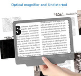 5X Magnifying Glass for Reading, Large and Lightweight Magnifier with 36 Ultra-Bright Dimmer LED Lights Provide Full-Page Viewing Area Evenly Lit Perfect for Low Vision Person and Seniors(Grey)