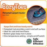 Cozy Toes Carpeted Foot Warming Heater Mat, 70-Watt Heated Warming Pad for Under Desk and More, by Cozy Products