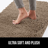 Gorilla Grip Soak Stopper Absorbent Indoor Chenille Doormat, 36x24, Muddy Dog Washable Mat, Quick Dry Soft Microfiber, Durable Rubber Backing, Absorbs Water and Moisture, Door Mat for Entry, Beige