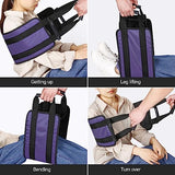 Transfer Nursing Sling for Patient,49.5'' Non-Slip Gait Belt with Padded Handles,Gait Belts Transfer Belts for Seniors,Mobility Standing and Lifting Aid for Disabled, Elderly, Injured Pet (Purple)