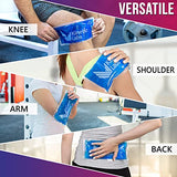 Reusable Gel Ice Packs for Injuries by Kinetic Labs (2 Pack) - Hot Cold Packs for Injuries 11" x 5.3" - Flexible Ice Packs for Back Head Knee Shoulder Neck Ankle Elbow Feet Headaches Surgery (Large)