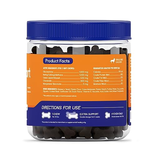 PupGrade Joint Support Supplement for Dogs Natural Glucosamine Chond