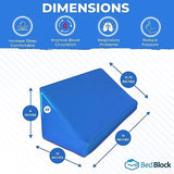 Bed Block - Blanket Lifter, Foot Wedge to Keep Blankets and Sheets Off Feet (Travel (Compressed), Royal Blue)