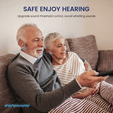 Hearing Aids for Seniors Rechargeable with Noise Cancelling, COOCEER Adults Hearing Amplifiers with Volume Control, 40-Hours of Use on One Charge, Cleaning Kit, Domes, Case and Charge Cable (Single)