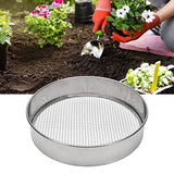 Soil Sieve Garden Potting Riddle Sieve Stainless Steel Soil Sieve Set, With 5 Interchangeable Filter Mesh Sizes 3,6,9,10,12mm and Bonus Spade