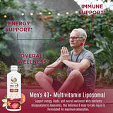 Men's 40+ Multivitamin Liposomal with Hormonal Support by MaryRuth's Enhanced Absorption | Immune Support | Reproductive Health | Increase Energy Supplement for Men | Sugar Free | 15.22oz