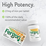 Fergon High Potency Iron Supplement Tablets, 100 Count, Pack of 2