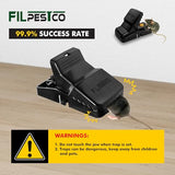 Filpestco Set of 6 Professional Grade Extra Large Rat Snap Traps, Mouse Trap, Reusable Trap, Heavy Duty for Indoor and Outdoor Pest Control Rodent Solutions