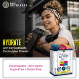 KEY NUTRIENTS Electrolytes Powder Packets No Sugar - 4 Delicious Flavors in Hydration Packets 40 Pack - No Calories, Gluten Free Electrolytes Powder Packets - Keto Friendly, Non GMO, Made in USA