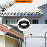 Eastrexon Heat Tape for Roof and Gutters, 100FT Roof Snow De-Icing Kit, Self-Regulating Heat Cable with LED Plug, 8W/FT 120V Roof Heat Tape for Ice Dam & Pipe Freeze Prevention