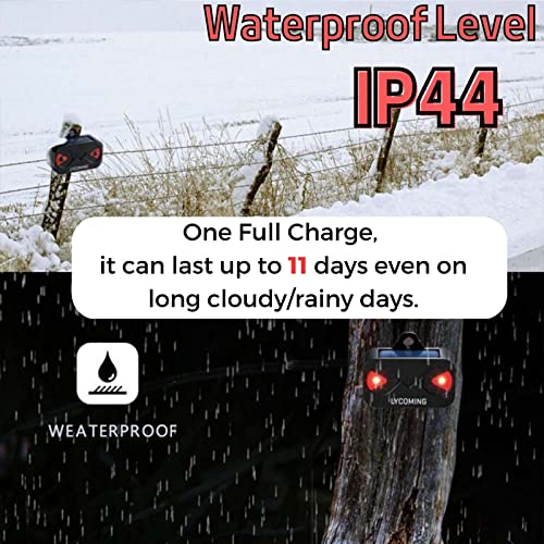Lycoming Solar Predator Control Light Deer Repellent Raccoon Repellent for Nocturnal Animals Coyote Deterrent Devices with Red Strobe Lights Skunk Repellent for Garden - 8 Pack