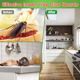 30 PCS Cricket Traps Indoor for Trapping Insects, Mice, Spiders, Bugs, Crickets, Scorpions, Roaches, Super Sticky & Non-Toxic Glue Board Pre-Baited with Fruity Scent Attractant - 9.5 x 3.15 in