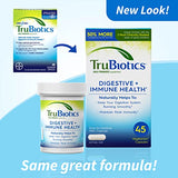 TruBiotics Probiotics for Digestive & Immune Health, Supports Regularity & Helps Relieve Abdominal Discomfort, Gas & Bloating, 2 Clinically Studied Probiotic Strains, Plus Prebiotics, 45 Capsules