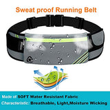 Running Belt Waist Pack Bag Fanny Pack for Phone Men Women,Thin Runners Pouch Belt for Hiking Walking Sports Cycling Traveling Money Belt,Phone Carrier Waistband for Wallet Gray