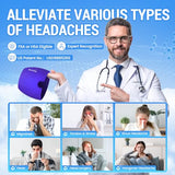 ONLYCARE Migraine Relief Cap, Upgraded Odorless Migraine Ice Head Wrap, Headache Relief Hat for Migraine, Black & Purple