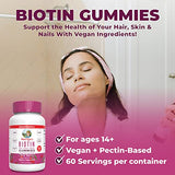 MaryRuth Organics Biotin | Sugar Free | 2 Month Supply | Biotin Gummies | Biotin Vitamins for Hair Skin & Nails | Biotin Gummies for Hair Growth | Vegan | Non-GMO | Gluten Free | 60 Count