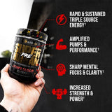 ALPHA LION Pre Workout Powder, Beta Alanine, L-Taurine & Tri-Source Caffeine for Sustained Energy & Focus, Nitric Oxide & Citrulline for Pump (21 Servings, Lion's Blood Flavor)