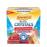 Emergen-C Kidz Crystals, On-The-Go Immune Support Supplement with Vitamin C, B Vitamins, Zinc and Manganese, Sparkly Strawberry - 56 Stick Packs