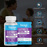 Vitassium FastChews - Chewable Electrolytes for POTS Syndrome Support - Flavored Salt Tablets with Sodium and Potassium for Quick Relief - 60 Grape Flavored Electrolyte Tablets Per Bottle
