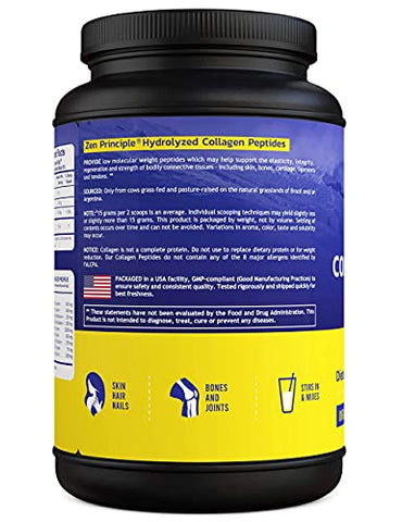 EXTRA LARGE Grass-Fed Collagen Peptides 3 lb. Custom Anti-Aging Hydrolyzed Protein Powder for Healthy Hair, Skin, Joints & Nails. Paleo and Keto Friendly, GMO and Gluten Free, Pasture-Raised Bovine.