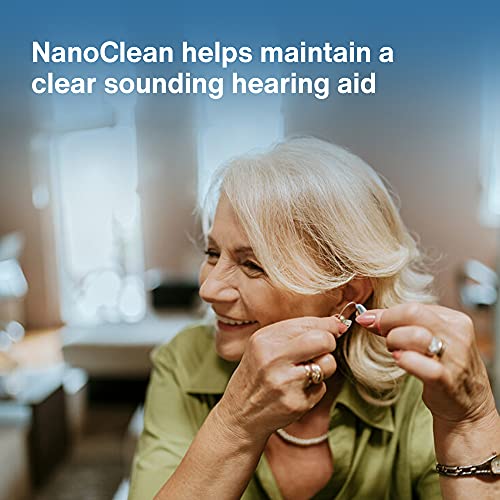 NanoClean All-in-1 Hearing Aid Cleaning Kit - 5 Packs of 100 Ready-to-Use Strands -Gentle & Effective Hearing Aid Cleaner - Earbud Cleaner - Hearing Aid Cleaning Tools Kit - Hearing Aid Accessories