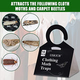 USKICH Clothes Moth Traps with Strength Pheromones |Sticky Glue Trap for Closets and Carpet Moths