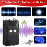 4 Pack Ultrasonic Rodent Repellent Under Hood Animal Repeller Battery Powered Rat Deterrent Out of Car Engines Mouse Blocker with LED Strobe Lights Car Truck RV Rodent Defense Vehicle Protection