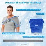 NEWGO Shoulder Ice Pack Rotator Cuff Cold Therapy, Ice Pack Shoulder Cold Pack Reusable Shoulder Ice Pack Wrap for Pain Relief & Tendonitis, Recovery After Shoulder Surgery, Swelling - Gray