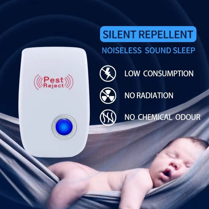 Ultrasonic Pest Repeller, Ultrasonic Plug in Insects Electronic Pest Repellent,Ultrasonic Repellent for Roach, Rodent, Mouse, Bugs,Mosquito,Indoor Pest Control for Home,Warehouse,Office,Kitchen,Hotel