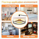 Flea Traps for Inside Your Home 2 Packs, Flea Trap Indoor Pest Control Trapper Insect Killer with Light, Sticky Bed Bug Natural