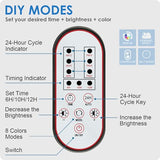 Gamalta Aquarium Light, 42W 24/7 Lighting Cycle, Sunrise/Daylight/Moonlight Mode and Custom Mode with Expandable Bracket, Adjustable Timer and 7 Color Brightness for 48~54IN