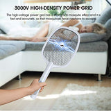 imirror Bug Zapper Racket, 2 in 1 Rechargeable Electric Fly Swatter Mosquito Swatter (3 Pack, 1800mAH)