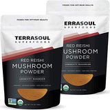 Terrasoul Superfoods Organic Reishi Mushroom Powder (4:1 Extract), 11 Oz (2 Pack) - Immune Boosting | Coffee Enhancer | Deeper Sleep