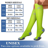 CHARMKING Compression Socks for Women & Men (8 Pairs) 15-20 mmHg Graduated Copper Support Socks are Best for Pregnant, Nurses - Boost Performance, Circulation, Knee High & Wide Calf (L/XL, Multi 15)