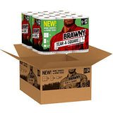 Brawny Paper Towels, 12 Count Rolls, Tear-A-Square, 128 Sheets Per Roll