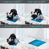 LOSCHEN Tubular Slide Sheet for Patient Transfer, Sliding Draw Sheets to Assist Moving Elderly - for Cars, Vehicles, Wheelchairs and Bed Transfers - Hospitals & Home Care (Lake Blue, 28"x28"(72x72cm))