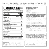 Truvani Organic Vegan Protein Powder Unflavored - 20g of Plant Based Protein, Organic Protein Powder, Pea Protein for Women and Men, Vegan, Non GMO, Gluten Free, Dairy Free (20 Servings)