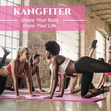 KANGFITER 6 PCS Long and Short Fabric Resistance Bands for Working Out, Non-Slip 3 Fabric Body Bands and 3 Pull Up Assistance Bands, Loop Exercise Elastic Bands for for Leg, Glutes, Hip Workout