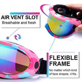 Rngeo Ski Goggles, Pack of 2, Snowboard Goggles for Kids, Boys & Girls, Youth, Men