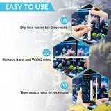 FUNSWTM Ammonia Test Kit for Aquarium Freshwater: 100 Counts Ammonia Test Strips for Saltwater Ammonia Test Kit for Pond,Fish Tank