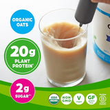 Orgain Organic Vegan Protein Powder + Oat Milk, Vanilla Bean - 20g Plant Based Protein with Milk, Gluten Free, Dairy Free, Lactose Free, Soy Free, Low Sugar, Non GMO, Kosher - 1.05lb