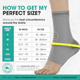 Modvel Ankle Brace for Women & Men - 1 Pair of Ankle Support Sleeve & Ankle Wrap - Compression Ankle Brace for Sprained Ankle, Achilles Tendonitis, Plantar Fasciitis, & Injured Foot - X-Large, Gray