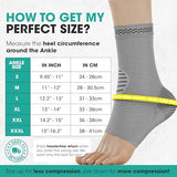 Modvel Ankle Brace for Women & Men - 1 Pair of Ankle Support Sleeve & Ankle Wrap - Compression Ankle Brace for Sprained Ankle, Achilles Tendonitis, Plantar Fasciitis, & Injured Foot - Large, Gray